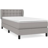 Maison Chic Box spring postelja - Vzmetna postelja z vzmetnico svetlo siva 90x190 cm blago SL5642, (21905377) Cene