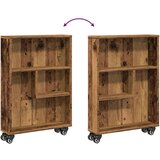 vidaXL Uska kolica za pohranu boja drva 48x13x68 cm konstruirano drvo | shoptok.hr