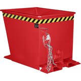 eurokraft pro Prekucni zaboj za priklopni voziček, prostornina 0,3 m³, rdeče barve RAL 3000 | Shoptok.si