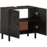 Maison Chic Kopalniška omarica - Kopalniški kabinet črna 62x33x58 cm trden mangov les, (21758940) | Shoptok.si