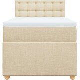  Krevet s oprugama i madracem krem 90 x 200 cm od tkanine | shoptok.hr