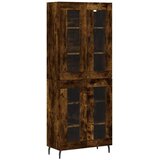  Visoka komoda dimljeni hrast 69,5x34x180 cm konstruiranog drva | shoptok.hr