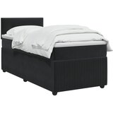  Boxspring krevet s madracem Crna 90 x 200 cm Baršun | shoptok.hr