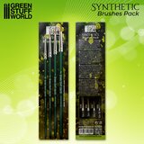 Green Stuff World Synthetic Brushes - GREEN SERIE PACK x4 | Eponuda.com