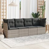 Maison Chic Seti vrtnega pohištva - Vrtna garnitura - Vrtni pohištvo set 4-delna z blazinami siv poli ratan, (21818014) | Shoptok.si
