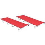  Kreveti za kampiranje 2 kom 180x60x19 cm tkanina i čelik crveni | shoptok.hr