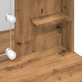 vidaXL Toaletna mizica z LED lučkami artisan hrast 96x40x142 cm | Shoptok.si