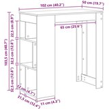  Barska miza Črna Orehovina 102 x 50 x 103,5 cm Konstruiran les, (5000268853) | Shoptok.si