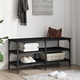  Klupa za cipele crna 100x38,5x49 cm od konstruiranog drva | Eponuda.ba