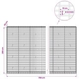  Gabion s žicom debljine 3 5 mm i mrežom 5x10 cm 700x30x200 cm - 30 cm 200 cm 700 cm | shoptok.hr