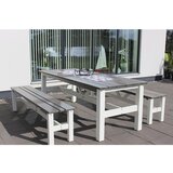 Serija pohištva za uporabo na prostem VIKING, klop, siva, dolžina 1900 mm | Shoptok.si