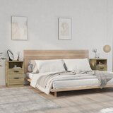 The Living Store Nočna omarica 2 kosa sonoma hrast konstruiran les - Nočna Omarica, (21433514) | Shoptok.si
