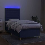  Box spring s madracem LED plavi 90x200 cm od tkanine | shoptok.hr