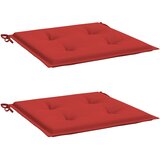  Jastuci za vrtne stolice 2 kom crveni 40x40x4 cm od tkanine | shoptok.hr