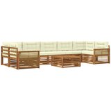vidaXL Zunanja garnitura za sedenje z blazino 8 pcs Naravna in smetana, (5000272220) | Shoptok.si