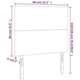  Posteljno vzglavje belo 80x5x118/128 cm umetno usnje, (20952048) | Shoptok.si