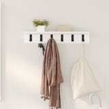 vidaXL Vješalica za kapute na zidu Bijelo 60 x 10.5 x 10.5 cm | shoptok.hr