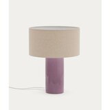 Kave Home Ljubičasta/bež stolna lampa s tekstilnim sjenilom (visina 52 cm) Toneric – | shoptok.hr