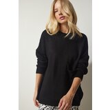 Happiness İstanbul Women's Black Pocket Detailed Basic Knitwear Sweater Cene