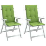  Jastuci za stolice 2 kom prošarano zeleni 120x50x4 cm tkanina | shoptok.hr
