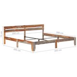  Okvir kreveta bez madraca 200 x 200 cm od masivnog drva | shoptok.hr