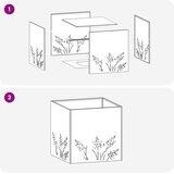  Vrtna saksija Crna 50 x 50 x 49 cm Čelična vrata | shoptok.hr