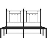  Metalni okvir za krevet s uzglavljem crni 150x200 cm | Eponuda.com