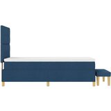  Box Spring Postelja z Blazino in Klopjo Modra 90x190 cm Tkanina, (22049546) | Shoptok.si