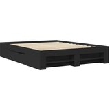 vidaXL Posteljni okvir črn 150x200 cm inženirski les, (21309325) | Shoptok.si