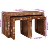 vidaXL Konec mize večbarvno trden predelan les | Shoptok.si