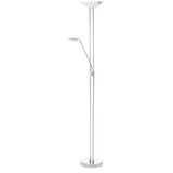 Eglo LED stoječa svetilka v srebrni barvi s steklenim senčilom (višina 180 cm) BAYA LED – Cene