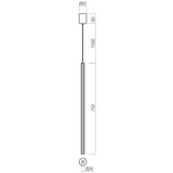  Redo 01-3860 - LED luster na sajli NIKOS LED/8W/230V CRI 90, prečnik 6 cm, zlatna | Eponuda.com