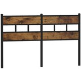Maison Chic posteljno vzglavje - vzglavna omarica - nočna omarica dimljeni hrast 160 cm železo/inženirski les, (21713286) | Shoptok.si