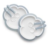 BABYBJORN komplet jedilni set krožnika, žlici in vilici Powder Blue Cene