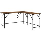  Radni stol boja dimljenog hrasta 149x149x75cm konstruirano drvo Slike