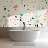  Foto tapeta - Terrazzo with Multicolored Large Elements Cheerful Pattern on a Light Background 300x210 Vodootporna | shoptok.hr