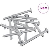 vidaXL Pohištveni vijaki 12 pcs srebrna M6 x 70 mm Jeklo, (5000163803) | Shoptok.si