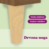  Noćni ormarić s drvenim nogama smeđi hrast 40 x 30 x 50 cm | shoptok.hr