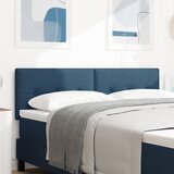 vidaXL Vzglavje z gumbi in naborki modro 140 cm tkanina, (22049620) | Shoptok.si
