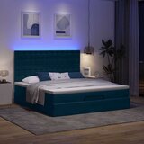  Okvir kreveta s madracima tamnoplavi 160x200cm baršunasti | shoptok.hr