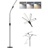 Nettlife Zatemnljiva LED talna svetilka - črna talna svetilka za dnevno sobo 158 cm moderna talna svetilka na dotik 9 W, (22148926) Cene