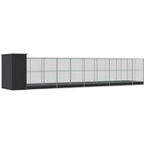 vidaXL kavez za ptice s produžetkom srebrni 1037x203x216 cm čelični | shoptok.hr