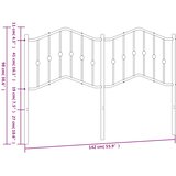  Metalno zamjensko uzglavlje crno 135 cm | shoptok.hr
