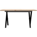  Stolić za kavu X-oblika 80x50x40 cm borovina i čelik | shoptok.hr