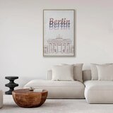  Slika - Berlin in Watercolours (1 Part) Vertical 80x120 U prirodnom drvenom okviru | shoptok.hr