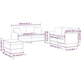  3-dijelni set sofa s jastucima tamnosivi od tkanine | shoptok.hr
