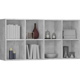 vidaXL knjižna omara / komoda betonsko siva 66x30x130 cm iverna plošča | Shoptok.si
