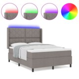  Boxspring postelja z vzmetnico in LED Taupe 160x200 cm Tkanina, (22048921) | Shoptok.si