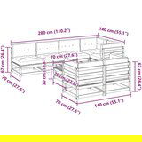  8-dijelni set vrtnih sofa s jastucima voštano smeđi od borovine | shoptok.hr