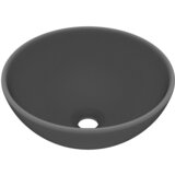Maison Chic Razkošen Umivalnik - Kopalna umivalnik - Lavabo okrogel mat temno siv 32,5x14 cm keramičen, (21684883) Cene